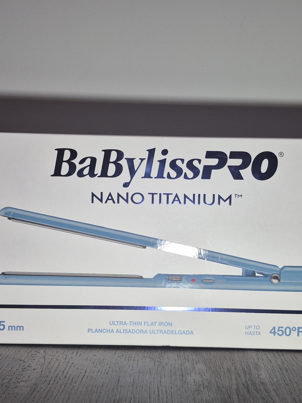 BaBylissPRO Nano Titanium Blue Flat Iron - 1.5 mm